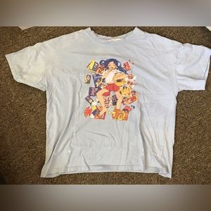 Used powder blue ROMWE tshirt semi crop